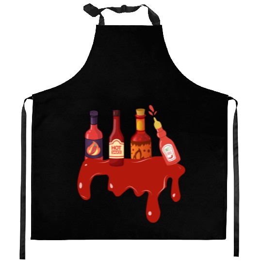 Hot Sauce Hot Sauces Foodie Tea Spicy Hot Kitchen Aprons