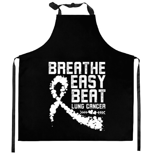 Breathe Easy Beat Lung Cancer Awareness Warriors Kitchen Aprons