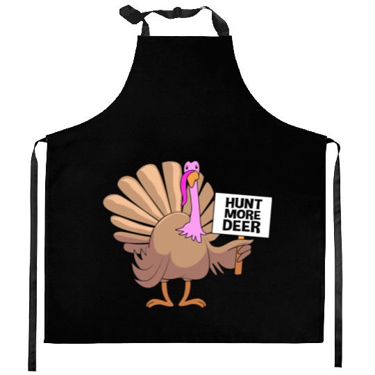 Funny Turkey Hunter Bird Hunting Hunt More Deer Kitchen Aprons