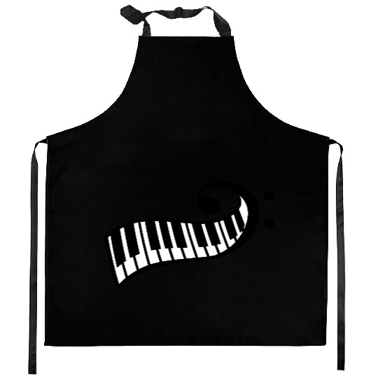 Keyboard Music Bass Note Piano Keys Party Design Kitchen Aprons