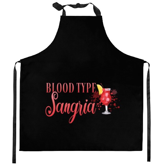 Cocktail Bartender Blood Type Sangria Kitchen Aprons