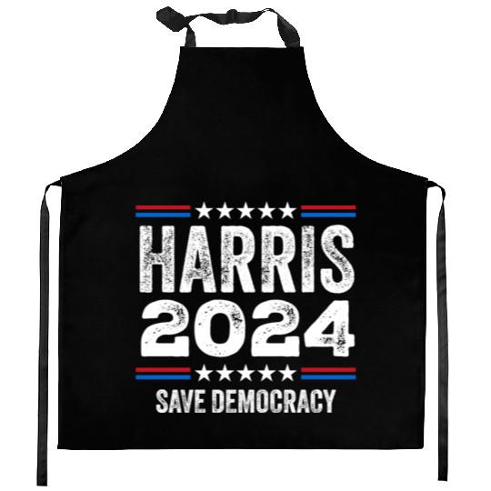 Kamala Harris 2024 Save Democracy US Election Kitchen Aprons