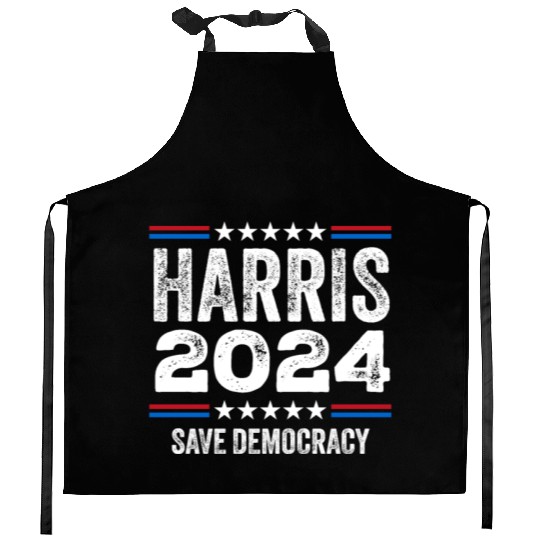 Kamala Harris 2024 Save Democracy US Election Kitchen Aprons