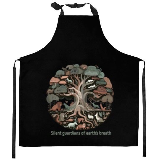 Giant Tree of life Kitchen Aprons