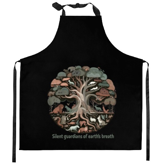 Giant Tree of life Kitchen Aprons