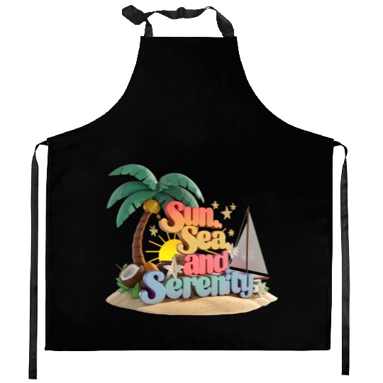 Sun Sea And Serenity Kitchen Aprons