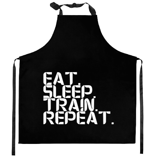 Eat. Sleep. Train. Repeat Kitchen Aprons