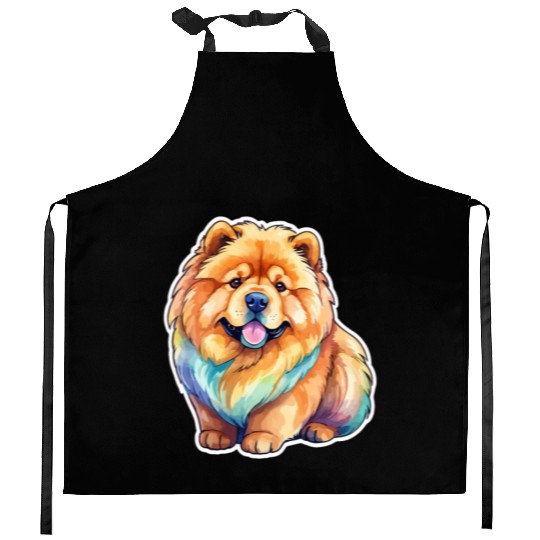 Chow Chow Watercolor Kitchen Aprons