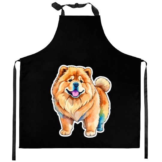 Chow Chow Watercolor Kitchen Aprons