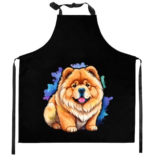 Chow Chow Watercolor Kitchen Aprons