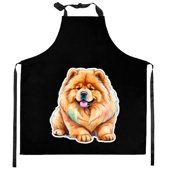 Chow Chow Watercolor Kitchen Aprons
