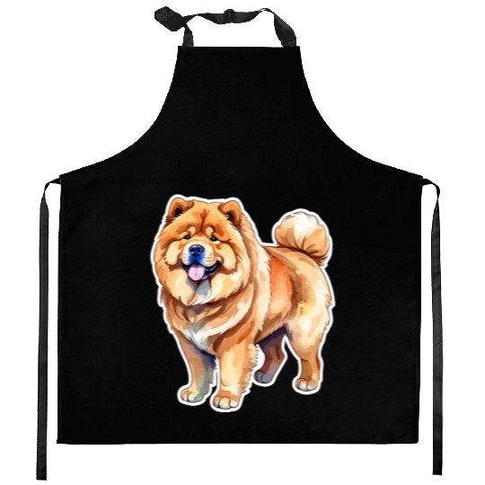 Chow Chow Watercolor Kitchen Aprons
