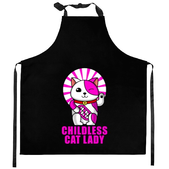 Childless Cat Lady Kitchen Aprons