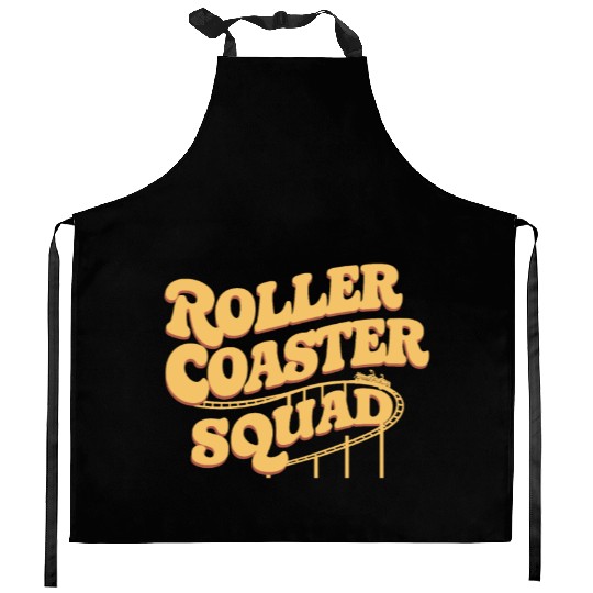 Roller Coaster Squad Fun Thrill Ride Team Kitchen Aprons