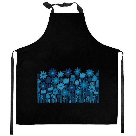 Blue Wildflowers Kitchen Aprons
