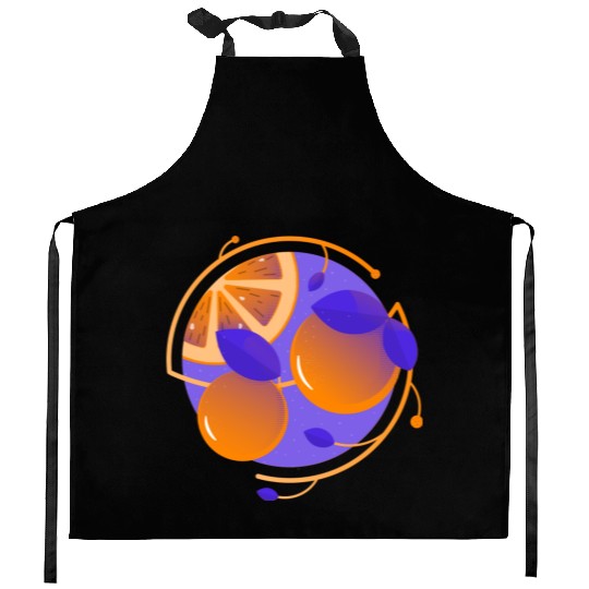 Orange Fruit Kitchen Aprons