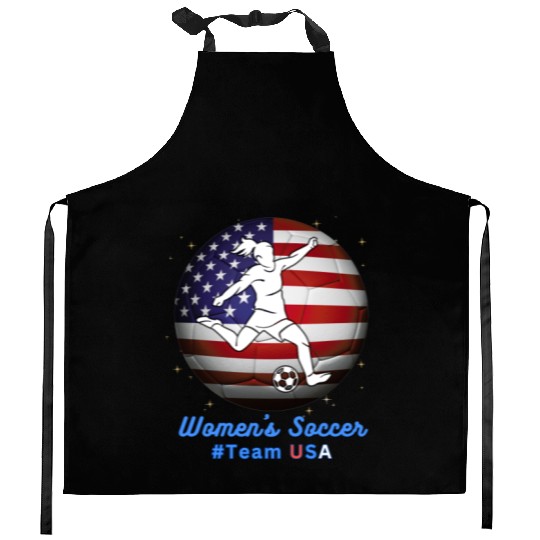 Women's Soccer #Team USA - watch women's sports Kitchen Aprons