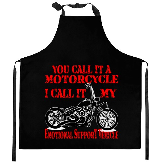 Emotional Support Motorcycle LIKE US ON FACEBOOK Kitchen Aprons