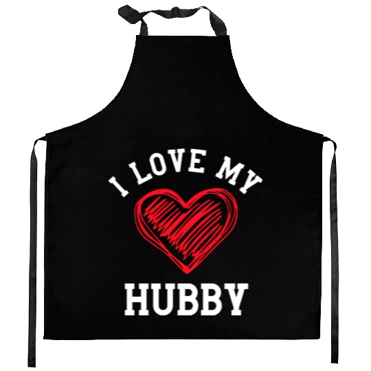I Love My Hubby Kitchen Aprons