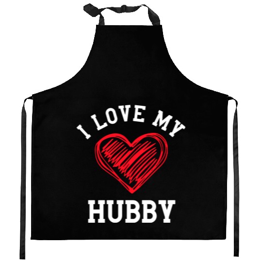 I Love My Hubby Kitchen Aprons