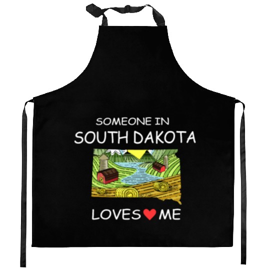 Someone In South Dakota Loves Me Kitchen Aprons