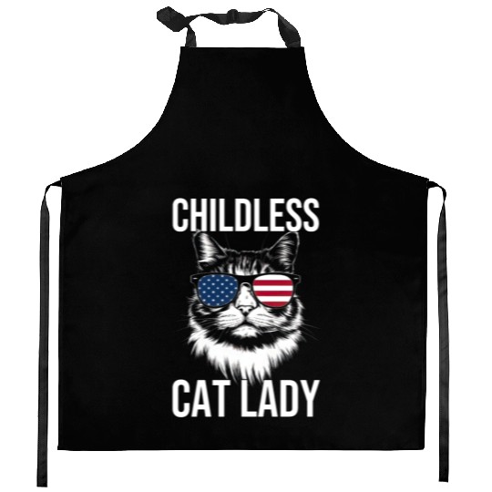 Childless Cat Lady Kitchen Aprons