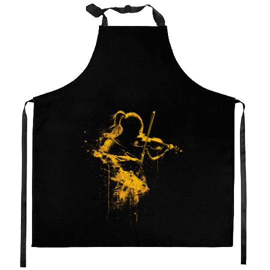 Violin Girl Kitchen Aprons