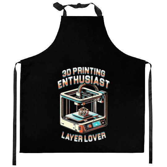 3D Printing Enthusiast Layer Lover Kitchen Aprons