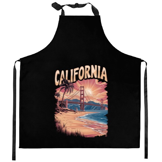 CALIFORNIA GOLDEN GATE BRIDGE BAY AREA Kitchen Aprons