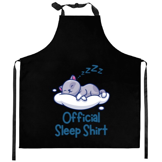 Official Sleep Kitchen Aprons Cat Lover Pajamas