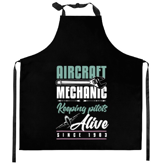 Aircraft Mechanic Proud Airplane Mechanic Kitchen Aprons