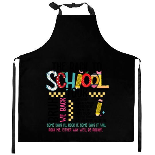 Back to School Teacher Tour Kitchen Aprons