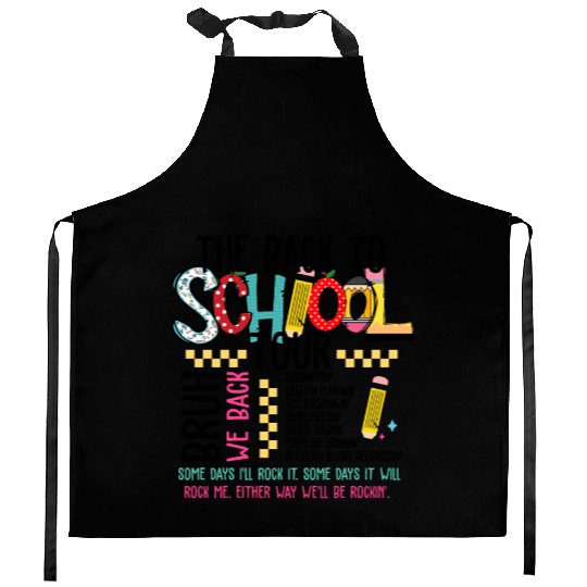 Back to School Teacher Tour Kitchen Aprons