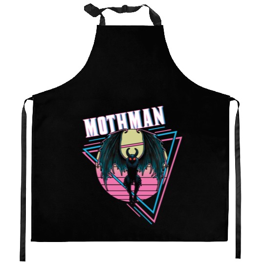 Mothman Retro Vintage Monster Creepy Cryptid Kitchen Aprons