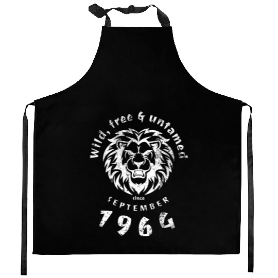 60th birthday Wild, free & untamed since 09/1964 Kitchen Aprons
