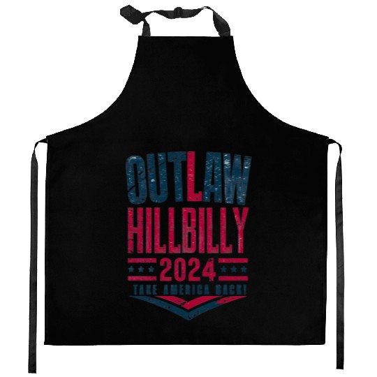 Vintage Elections Outlaw Hillbilly US Flag Kitchen Aprons