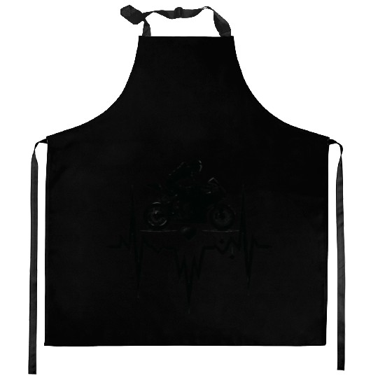 Fast Line Rider Motorcycle Kitchen Aprons