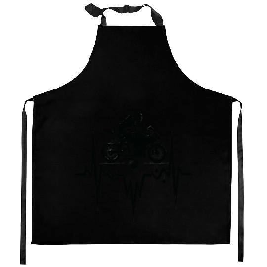 Fast Line Rider Motorcycle Kitchen Aprons