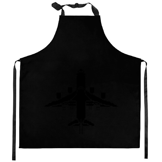 Aircraft Pixel Art Kitchen Aprons