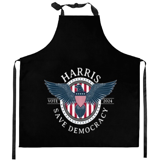 Kamala Harris Save Democracy Vote 2024 Kitchen Aprons