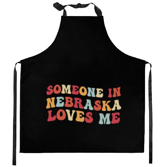 Someone In Nebraska Loves Me Kitchen Aprons
