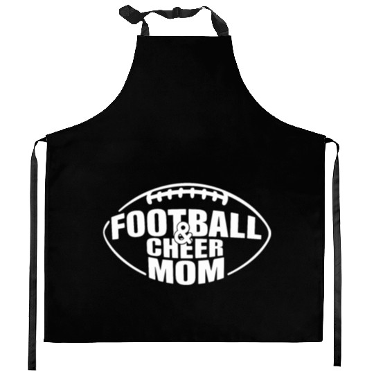 Football & Cheer Mom - Proud Support for Your Kids Kitchen Aprons