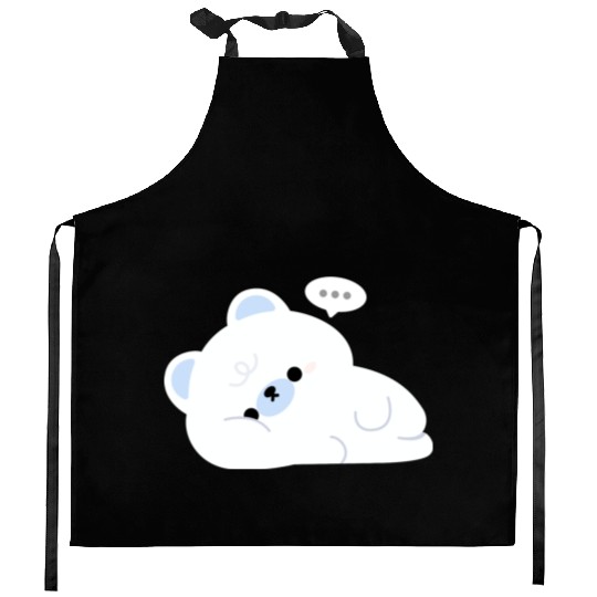 Tired Polar Bear Kitchen Aprons