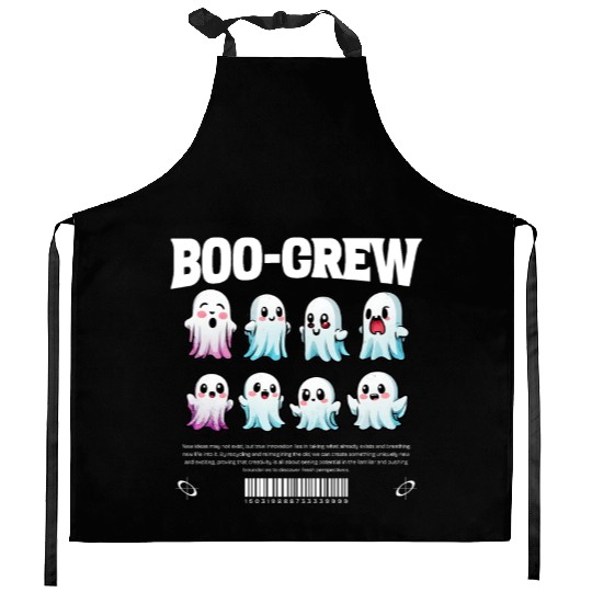 Boo Crew - Halloween Cute Ghost Kitchen Aprons