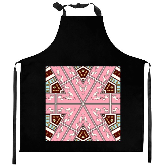 eyes on nature mandala Kitchen Aprons