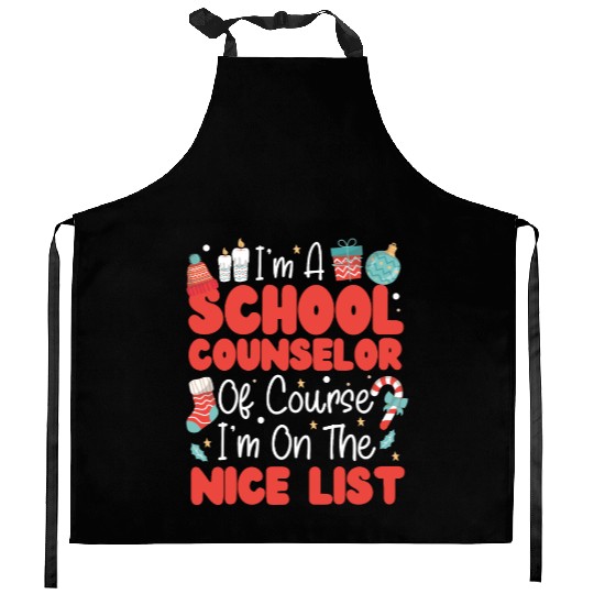 School Counselor Christmas I'm A Kitchen Aprons