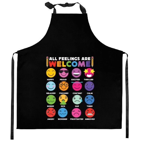 School Counselor All Feelings Are Kitchen Aprons