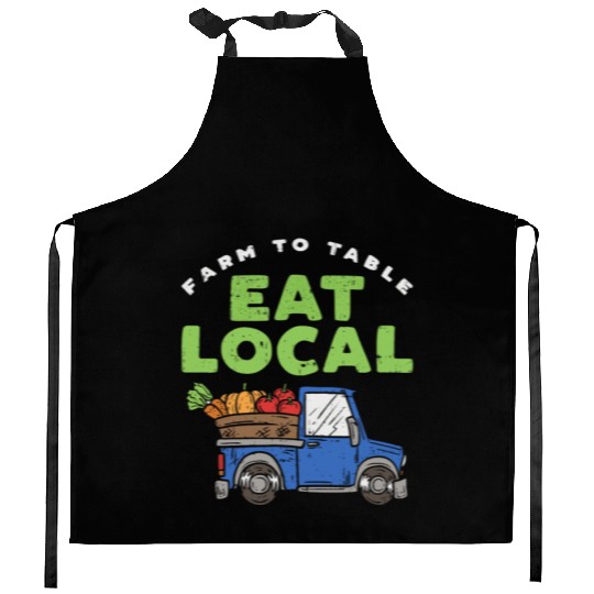 Farmers Market I Eat Local I Organic Food Kitchen Aprons