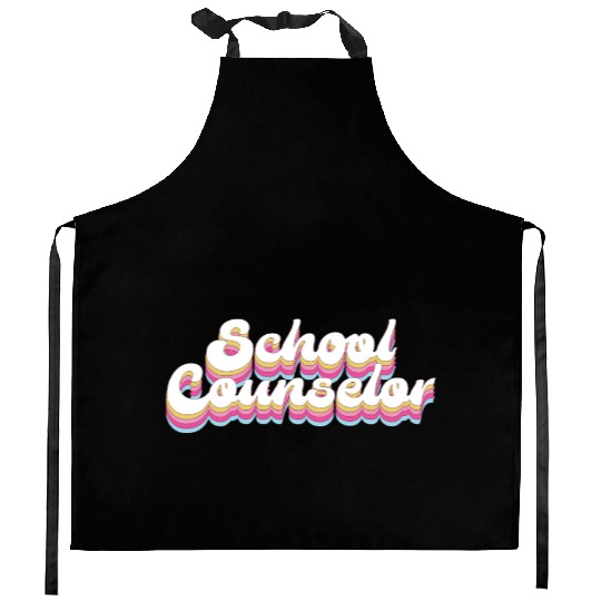 School Counselor Retro 80s 90s Kitchen Aprons