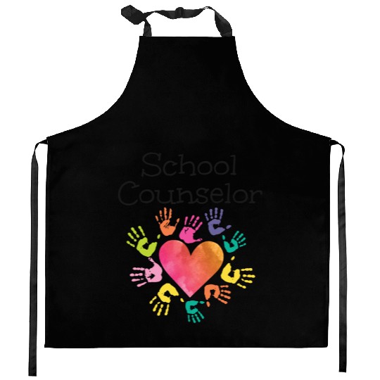 School Counselor Heart Kitchen Aprons
